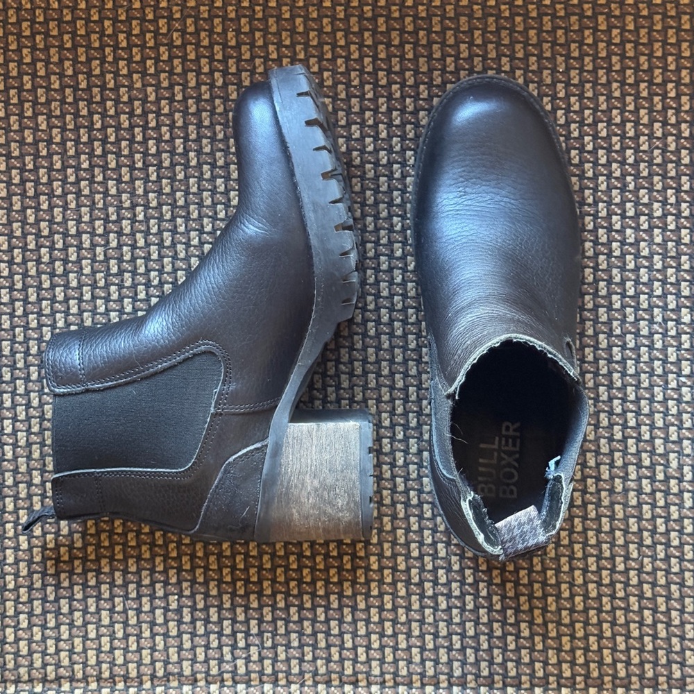 Black Leather Booties